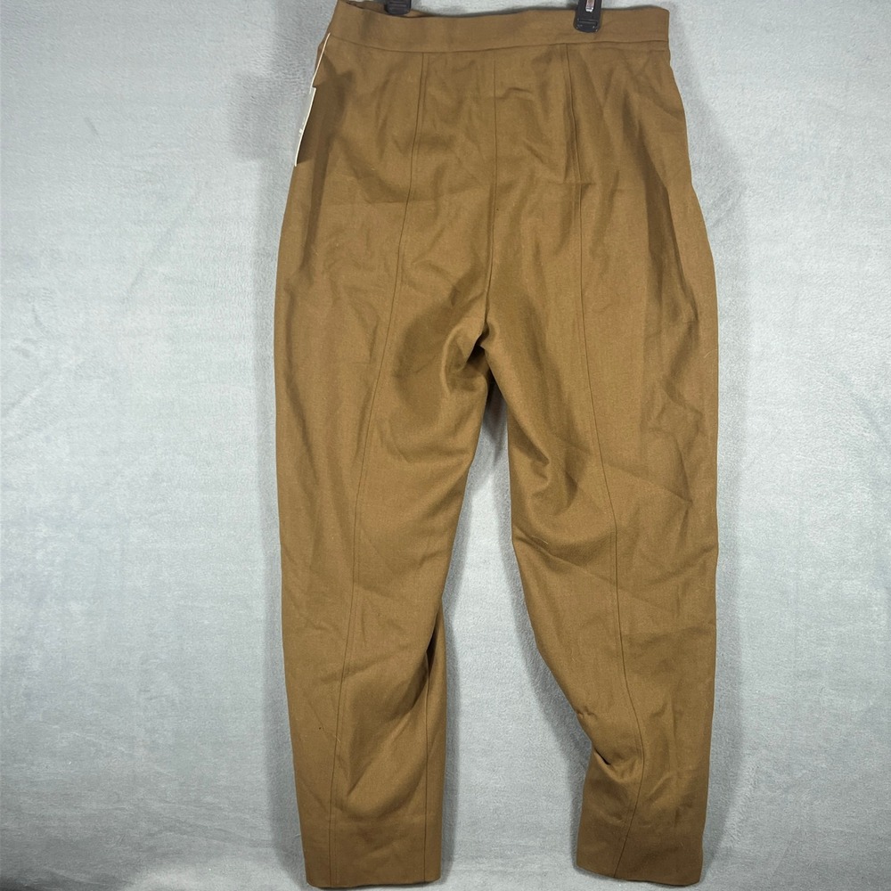 Liz Claiborne Womens Dress Pants 14 Brown Metro Twist Straight Wool NWT Vintage - Picture 8 of 8